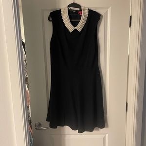 Betsey Johnson Navy Dress With Pearl Top